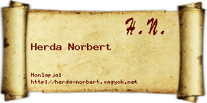 Herda Norbert névjegykártya
