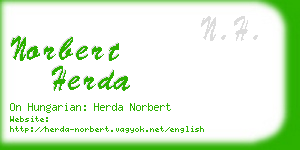 norbert herda business card